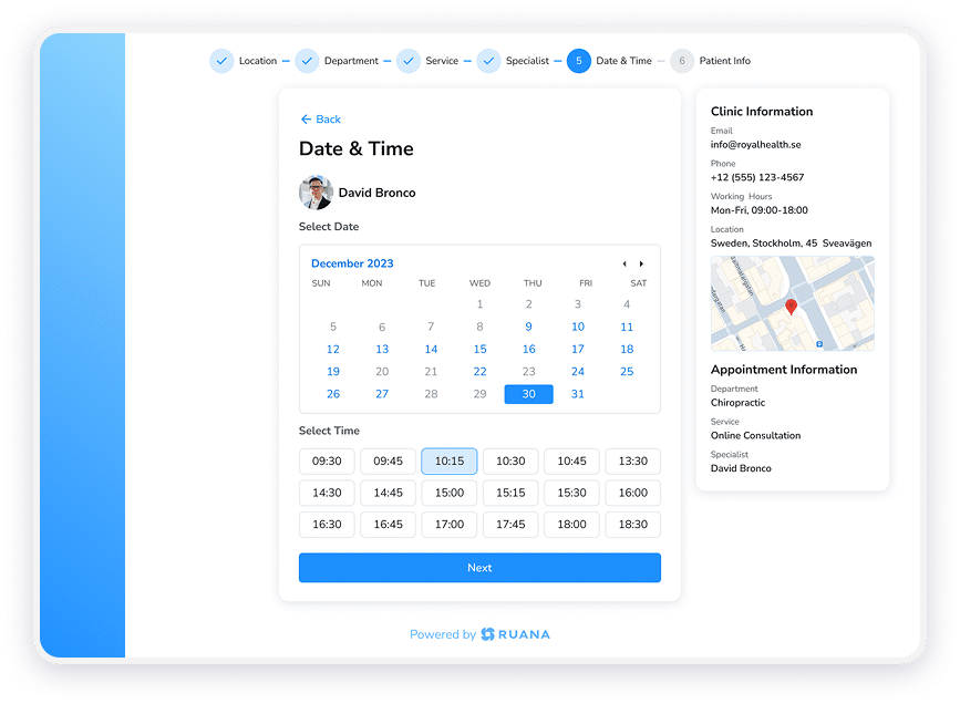 Online booking that fills your calendar while you treat