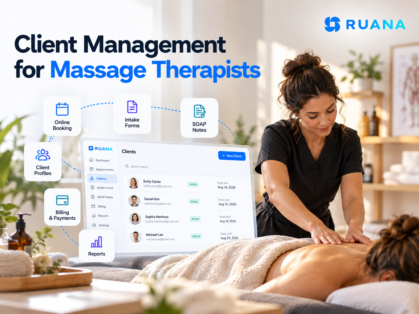 client management for massage therapists