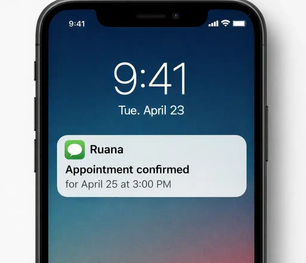SMS text appointment reminders