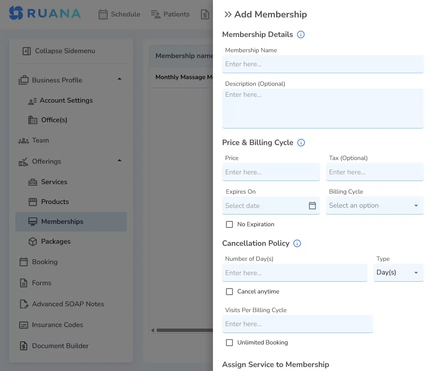 Create custom membership plans