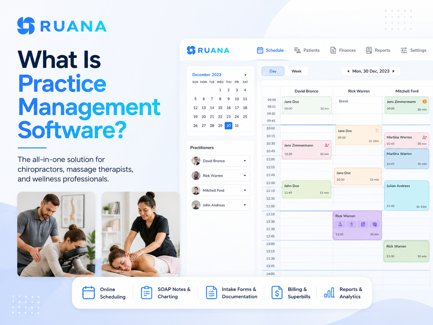 what is practice management software for chiropractors and massage therapists